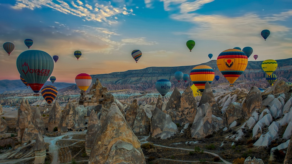 В Турции на рассвете. Каппадокия