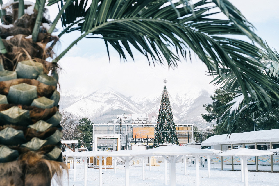 Елка на центральной площади Геленджика, Новый год