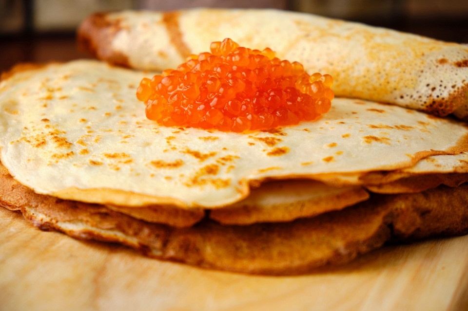 Блины с икрой