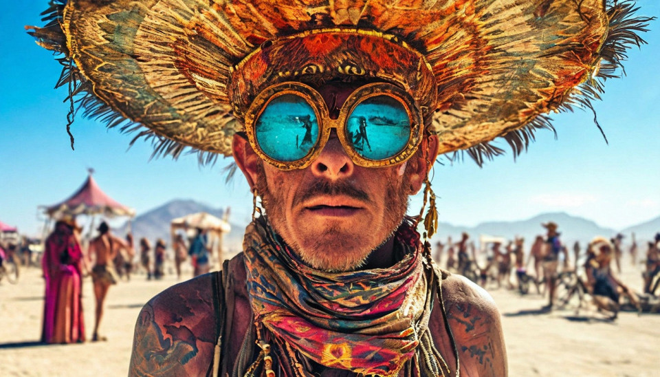 Мужчина в пустыне, Burning Man