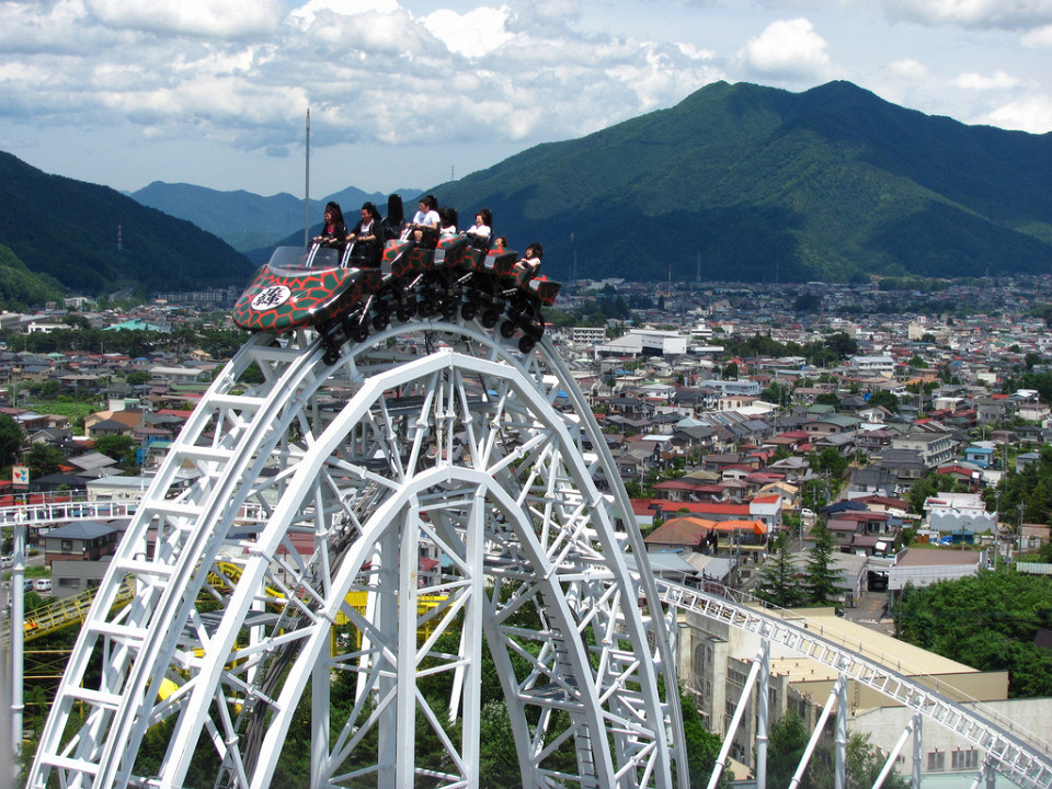 В парке развлечений Fuji-Q Highland